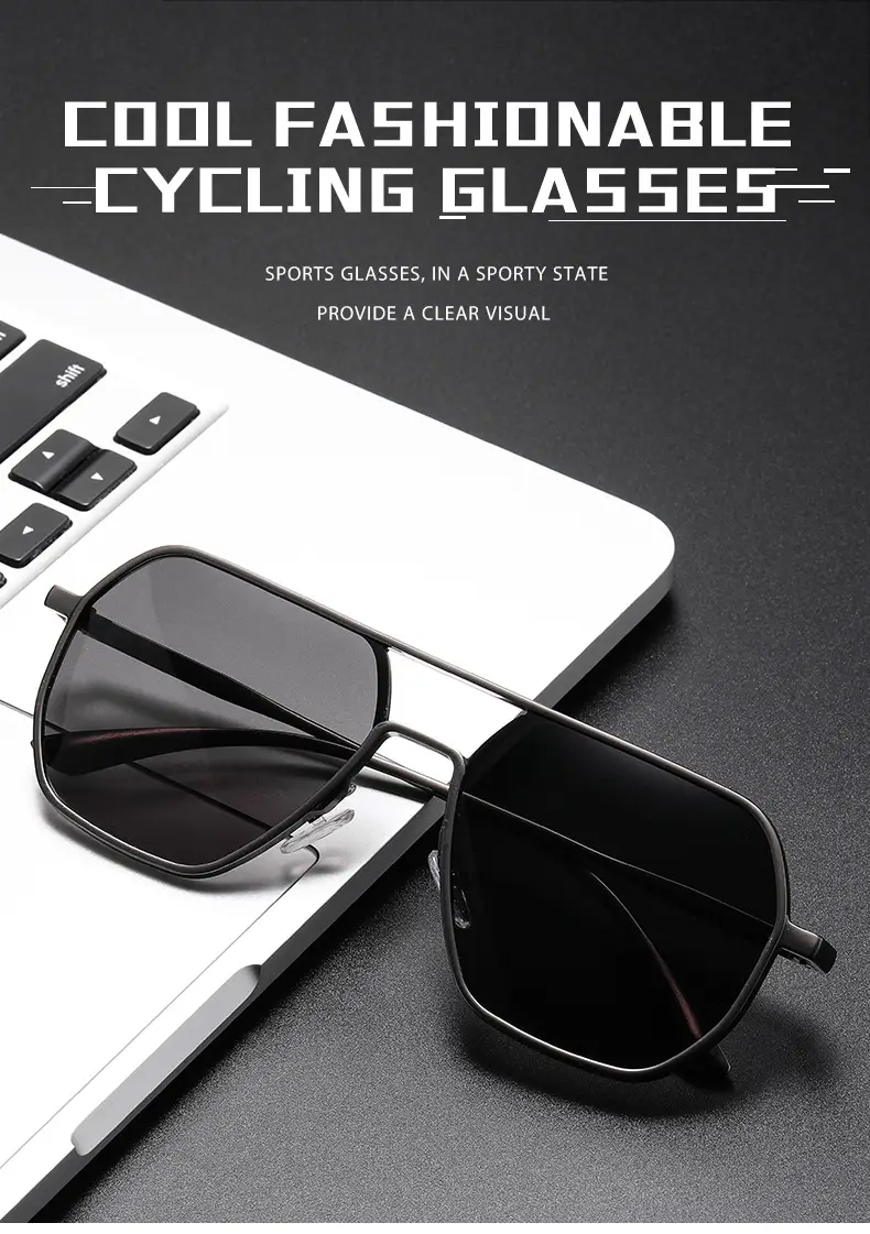 Men's Gold Polygon Sunglasses Polarized — feature 3