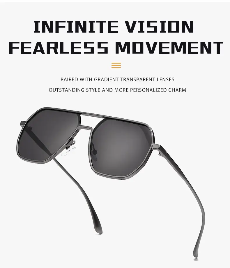 Men's Gold Polygon Sunglasses Polarized — feature 4