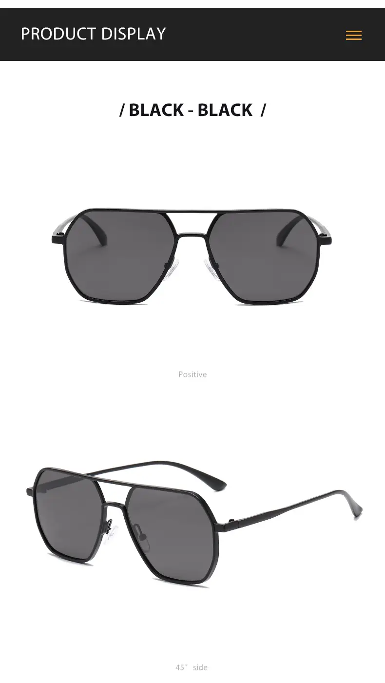 Men's Gold Polygon Sunglasses Polarized — feature 8