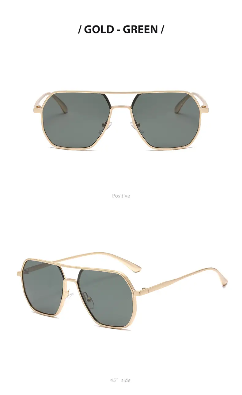 Men's Gold Polygon Sunglasses Polarized — feature 9