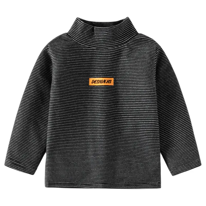 Blue Korean Boys Hoodie 2023 Winter Thickened High Collar