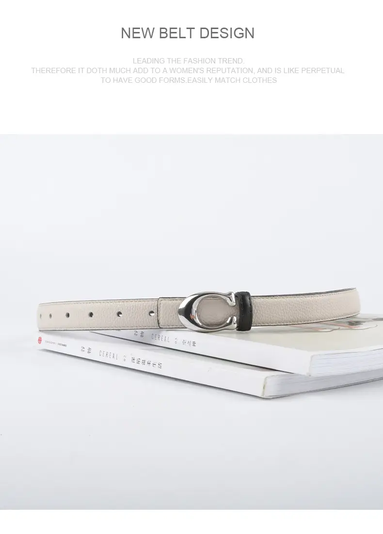 Women's Litchi Green Genuine Leather Belt All-Match β feature 14