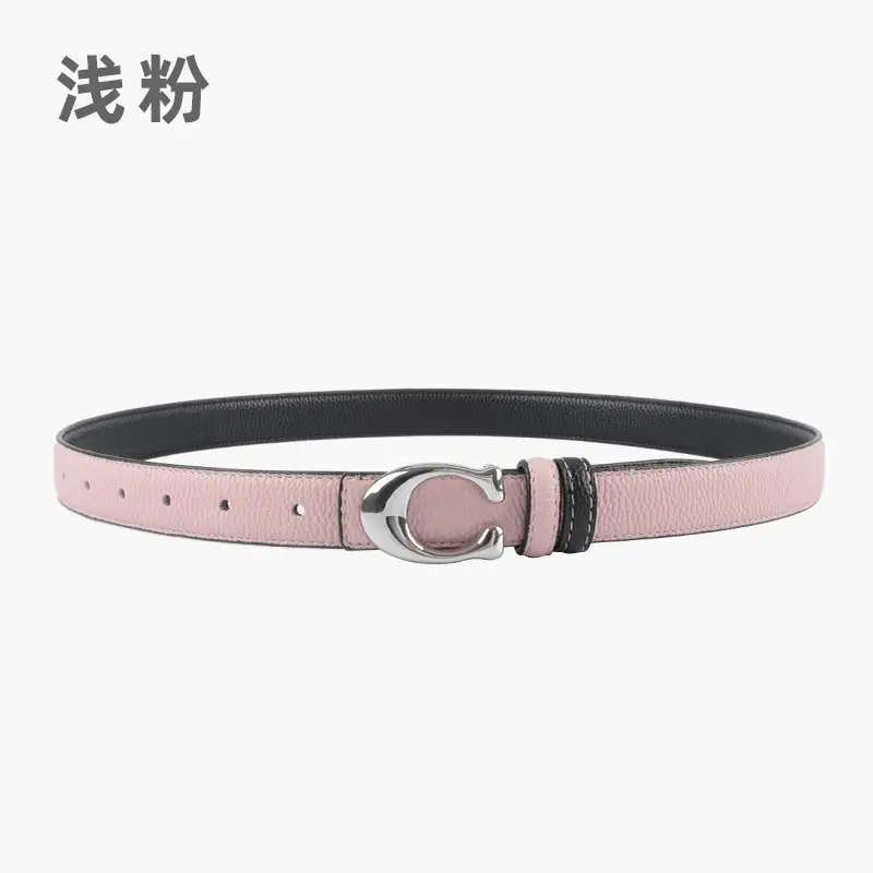 Women's Litchi Green Genuine Leather Belt All-Match - Image 4