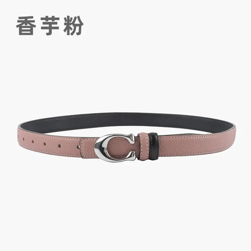 Women's Litchi Green Genuine Leather Belt All-Match - Image 7
