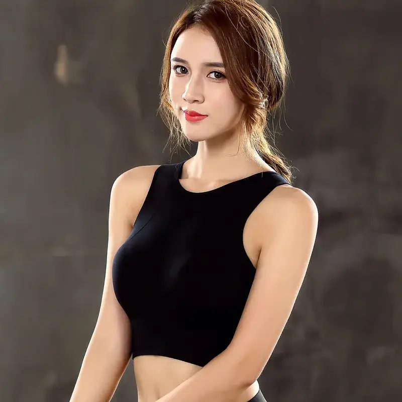 Maroon Seamless Double Layer Sports Bra for Women - Image 6