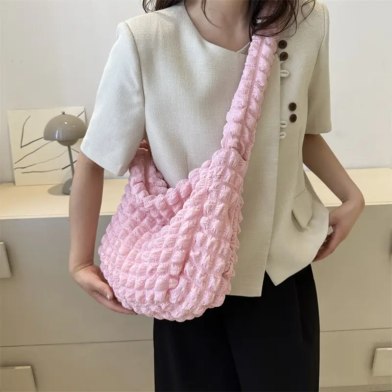 2023 White Crochet One Shoulder Bag for Women - Image 7