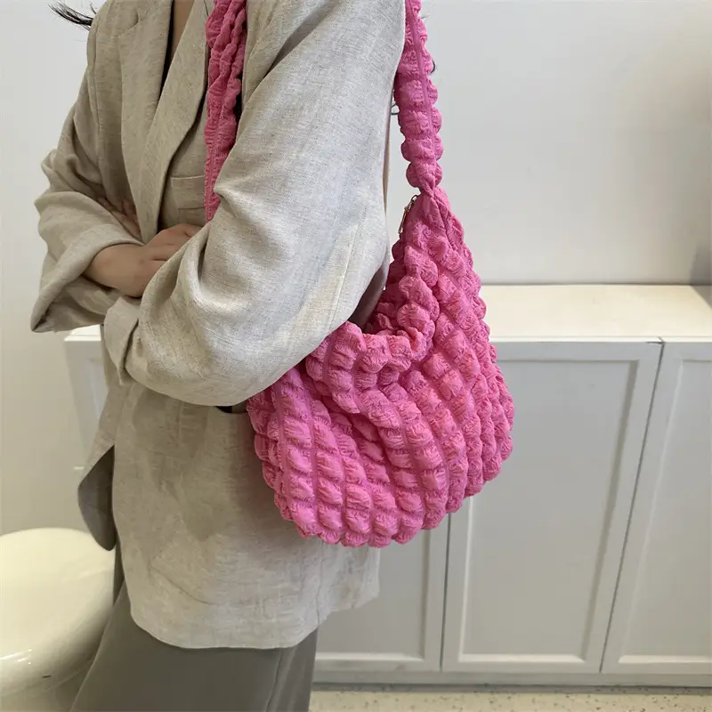 2023 White Crochet One Shoulder Bag for Women - Image 8