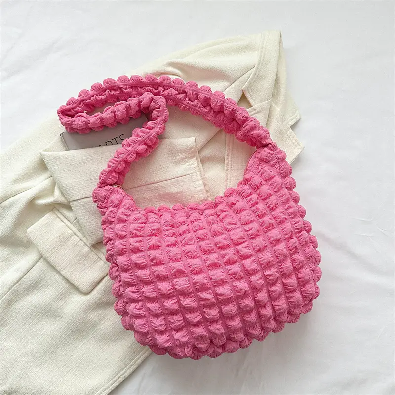 2023 White Crochet One Shoulder Bag for Women - Image 4