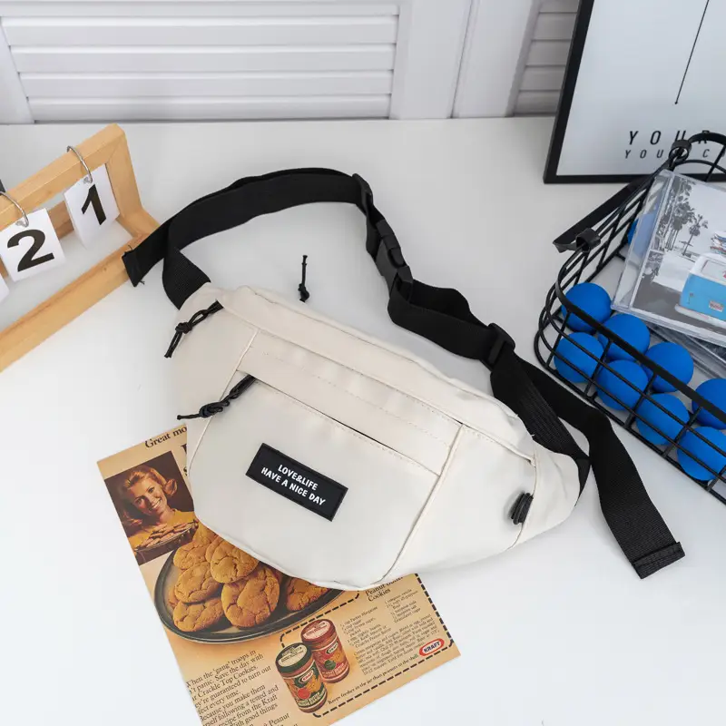 White Nylon Shoulder Bag 2023 Korean Fashion - Image 5