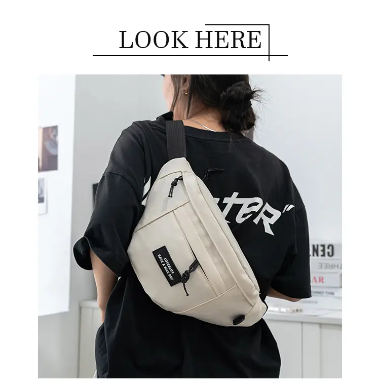 White Nylon Shoulder Bag 2023 Korean Fashion — feature 1