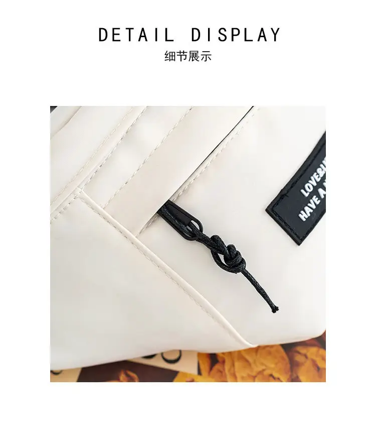 White Nylon Shoulder Bag 2023 Korean Fashion — feature 5