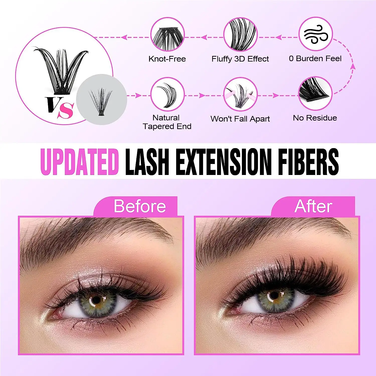 Individual Cluster Lashes 30D40D Mixed Set Export Model — feature 11