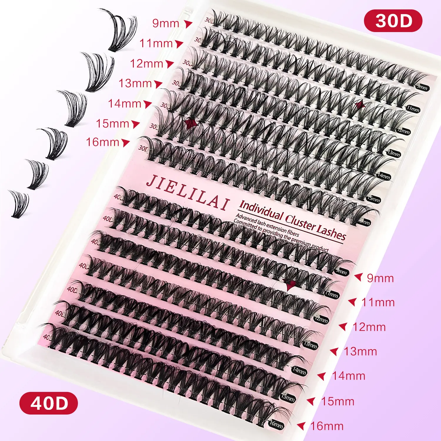 Individual Cluster Lashes 30D40D Mixed Set Export Model — feature 12