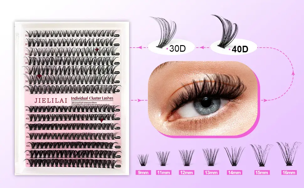 Individual Cluster Lashes 30D40D Mixed Set Export Model — feature 14