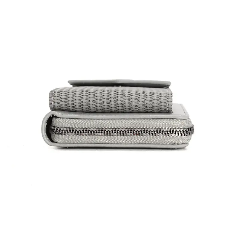 Black Woven Mobile Phone Bag with Long Strap - Image 5