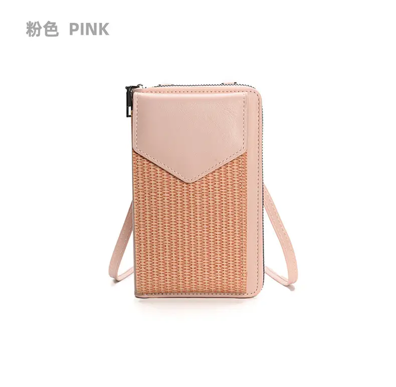 Black Woven Mobile Phone Bag with Long Strap — feature 10