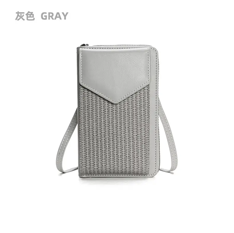 Black Woven Mobile Phone Bag with Long Strap — feature 9