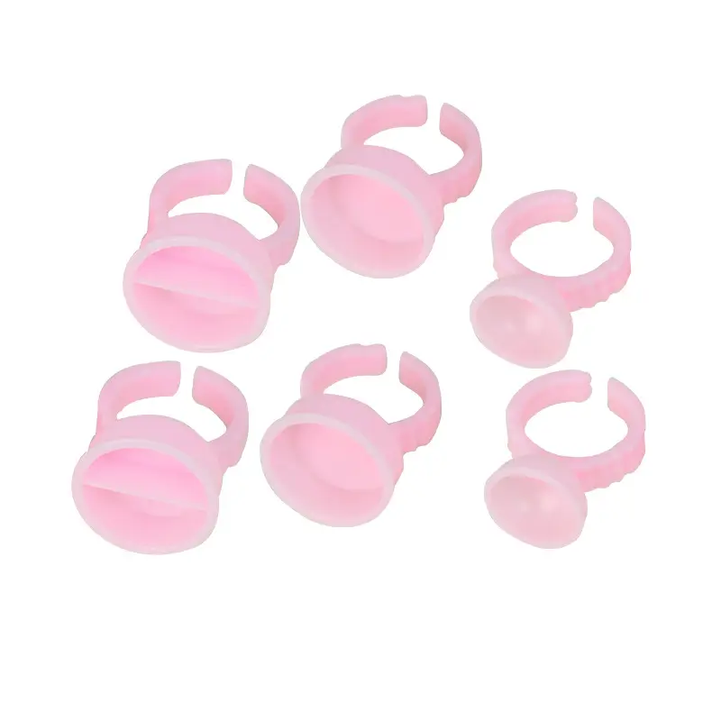 White Eyelash Extension Glue Rings for Tattoo Use - Image 13