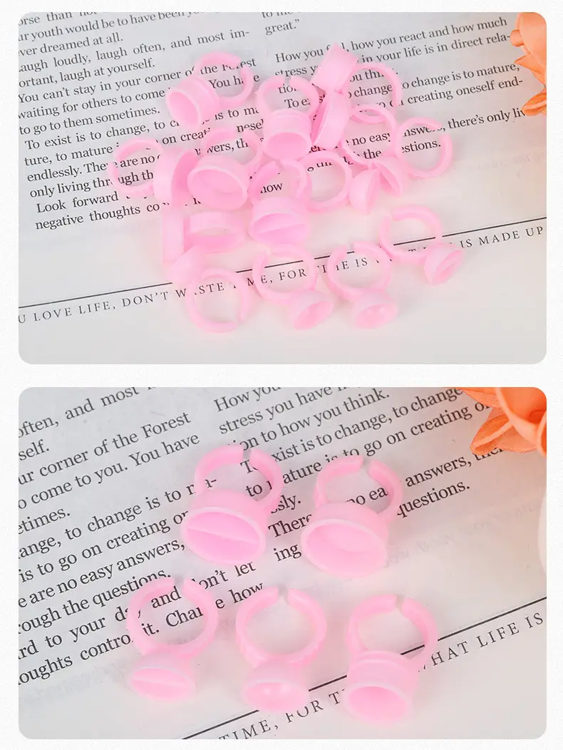 White Eyelash Extension Glue Rings for Tattoo Use — feature 10