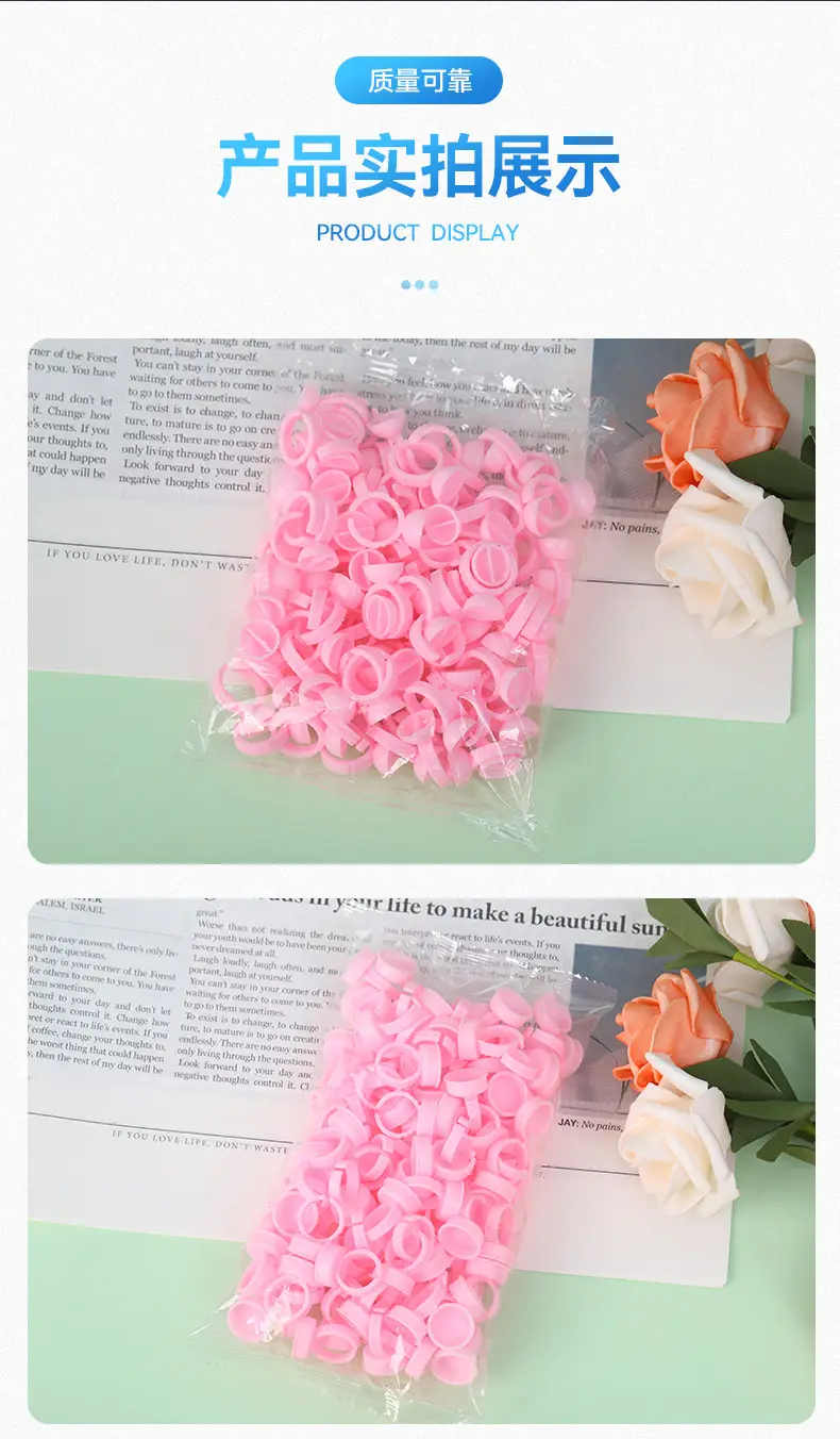 White Eyelash Extension Glue Rings for Tattoo Use — feature 9