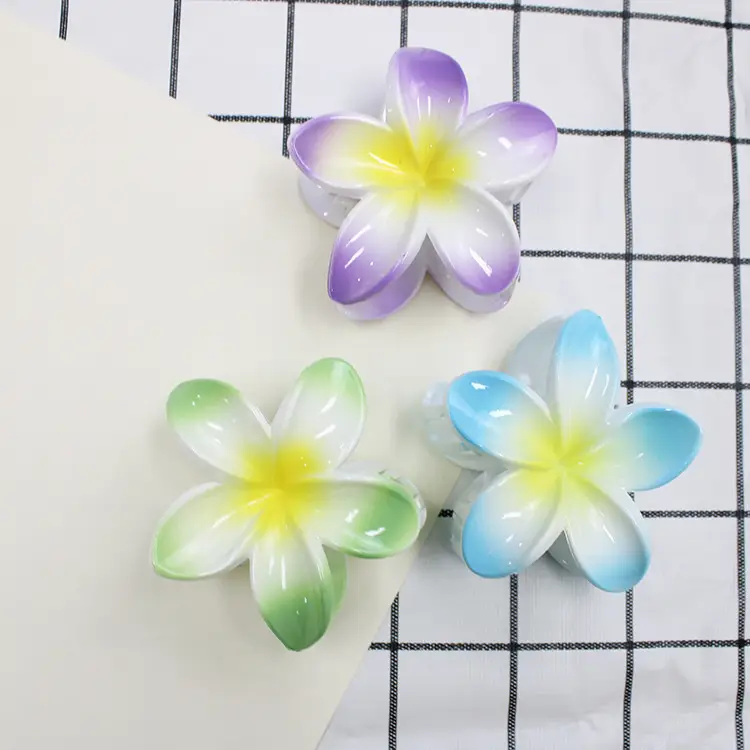 European and American cross-border new colorful egg flower bauhinia clip women's hairpin back shark clip hair accessories wholesale — feature 11