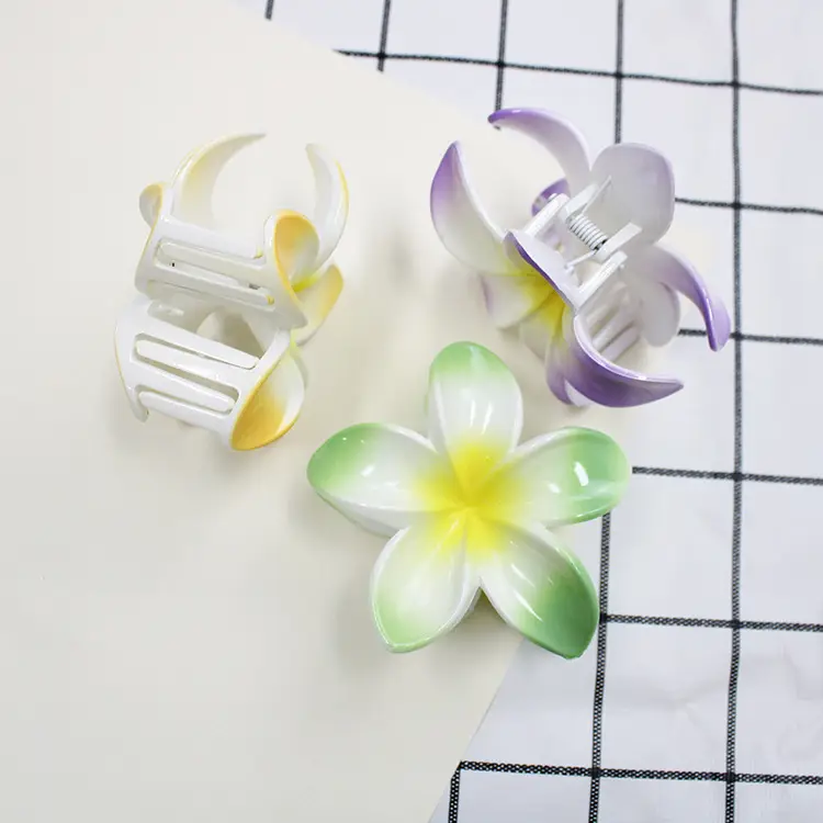 European and American cross-border new colorful egg flower bauhinia clip women's hairpin back shark clip hair accessories wholesale — feature 12