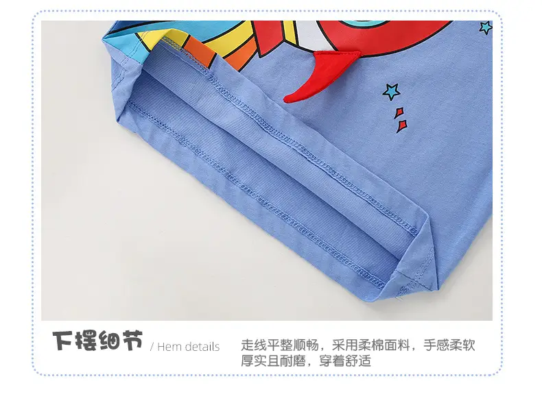 Malwee Boys T-Shirt Red Rocket Print Blue — feature 10