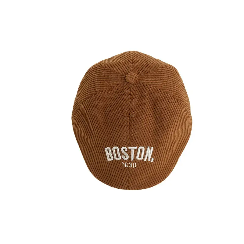 Boston Letter Wool Baby Cap Beige Winter