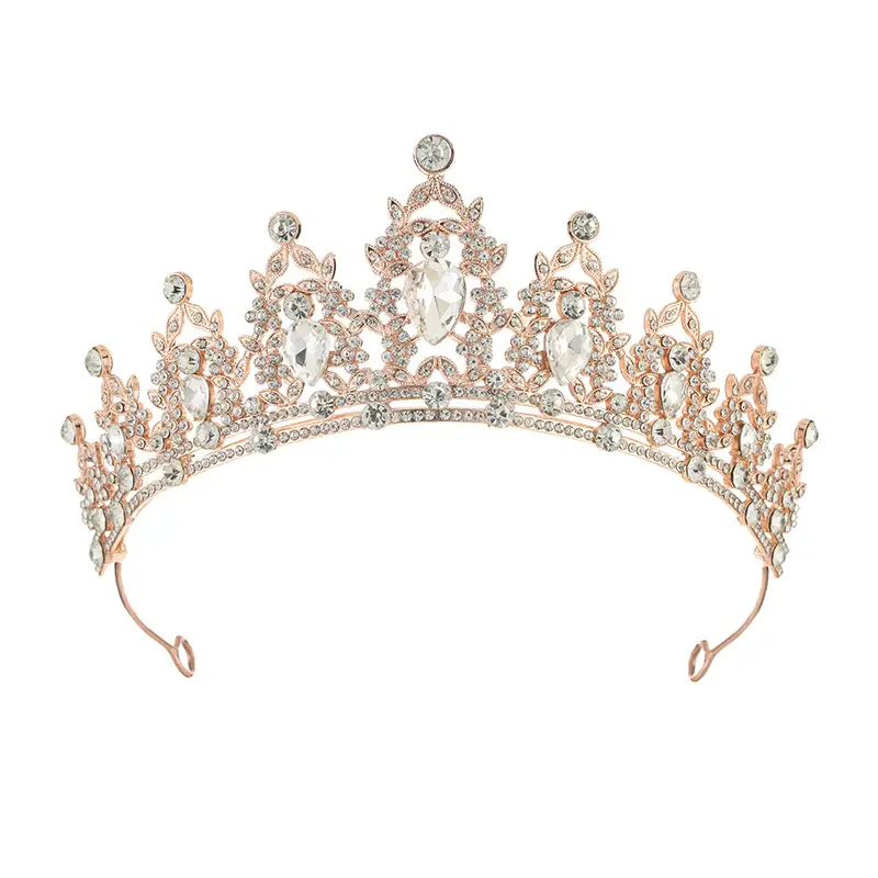 Retro Rhinestone Princess Crown Wedding Party Headwear - Image 10