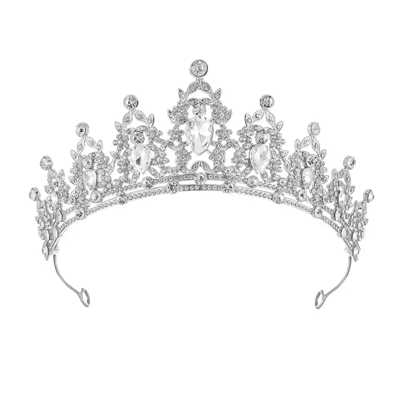Retro Rhinestone Princess Crown Wedding Party Headwear - Image 11