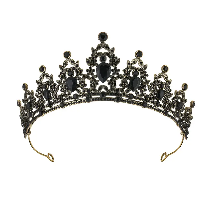 Retro Rhinestone Princess Crown Wedding Party Headwear - Image 13