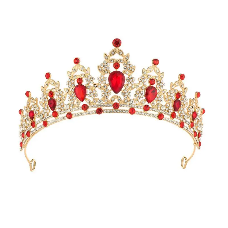 Retro Rhinestone Princess Crown Wedding Party Headwear - Image 6