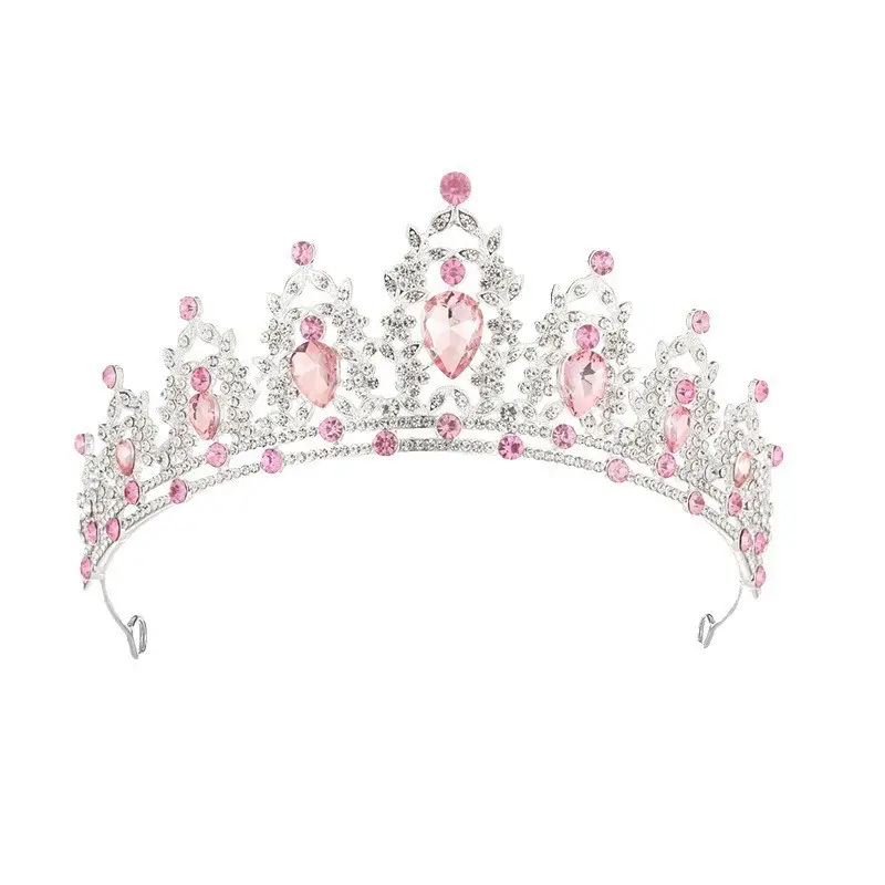 Retro Rhinestone Princess Crown Wedding Party Headwear - Image 7