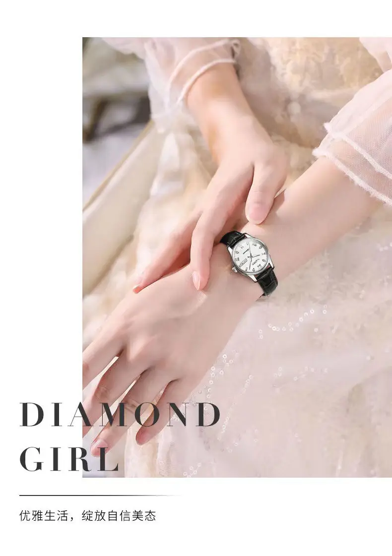 Guberson Women's Diamond Encrusted Waterproof Watch — feature 7