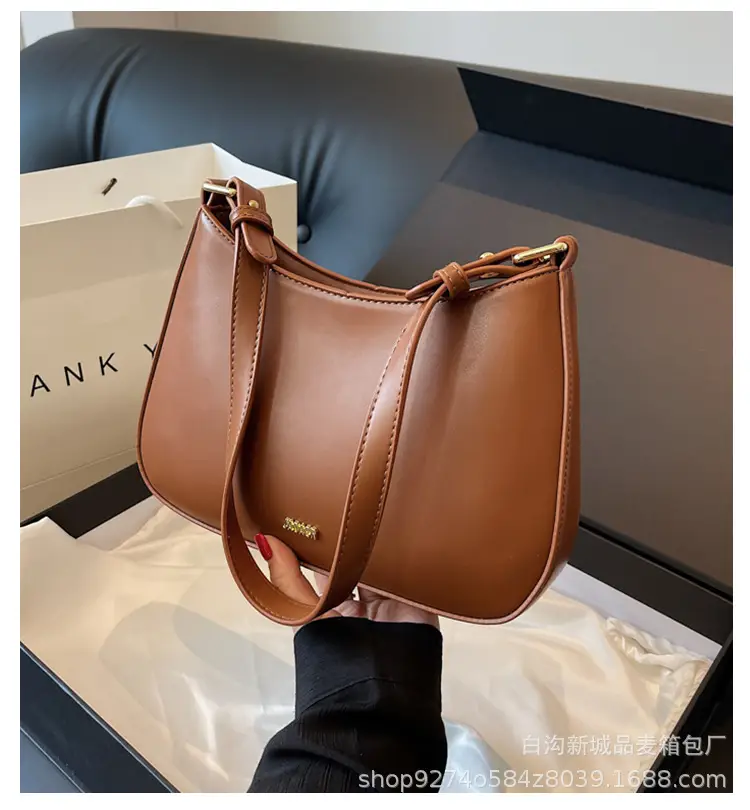 Women's Brown Leather Shoulder Crossbody Bag 2026 — feature 1