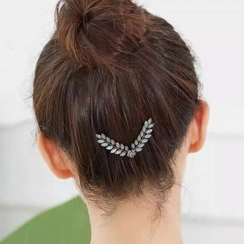 Leaf Hairpin with Silver Leaf Design — feature 10