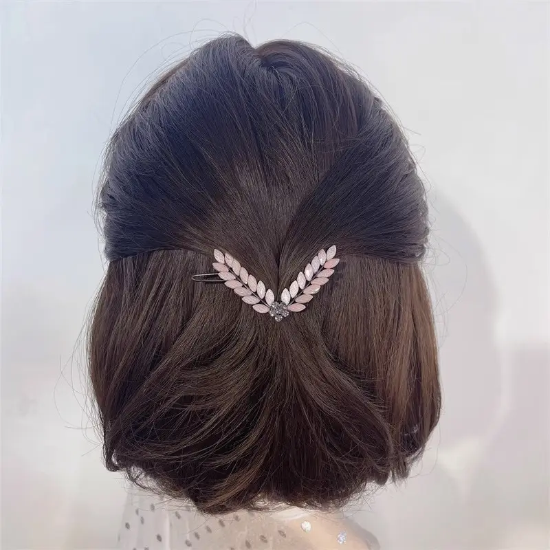 Leaf Hairpin with Silver Leaf Design — feature 11