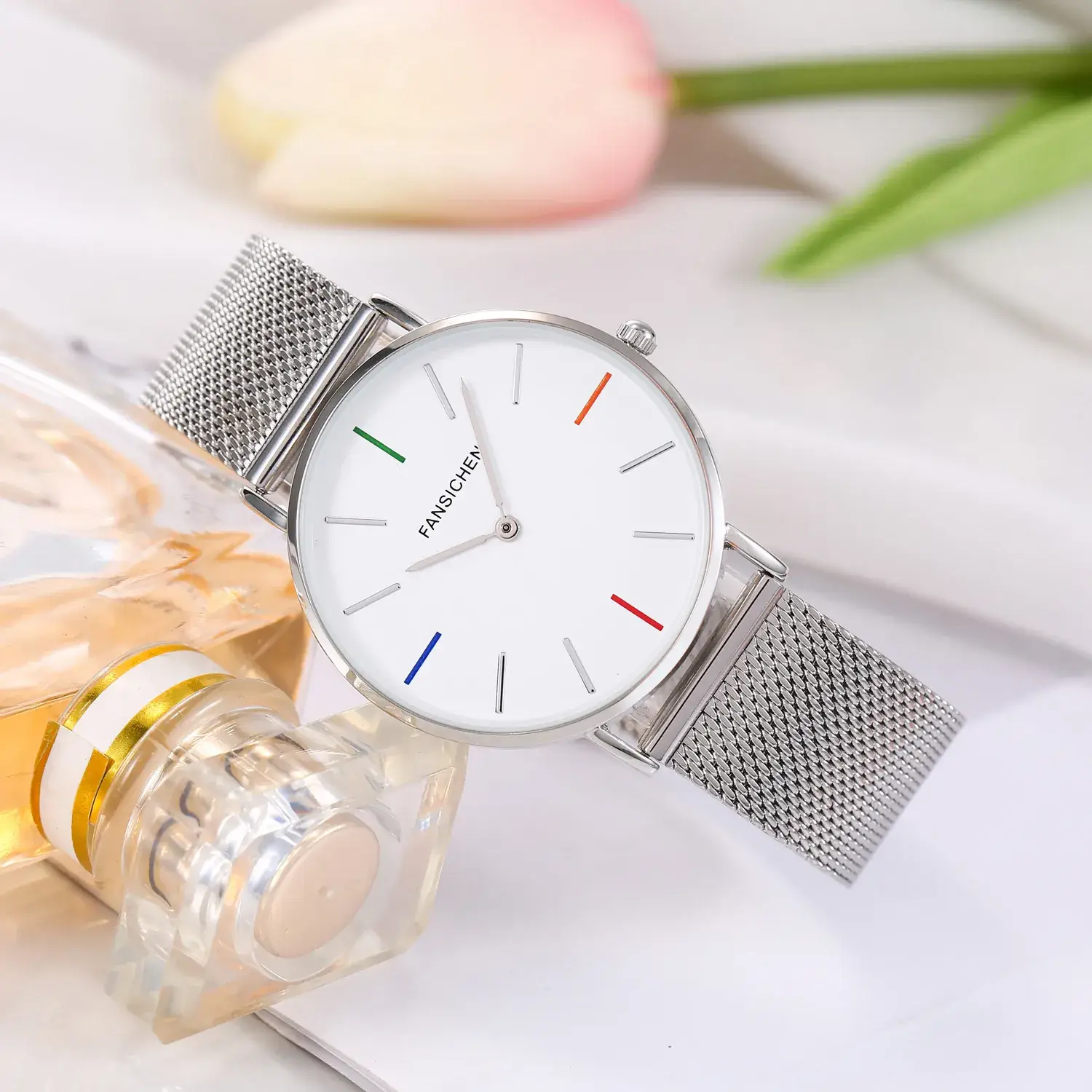 Women's Stainless Steel Quartz Watch Waterproof Luxury - Image 4