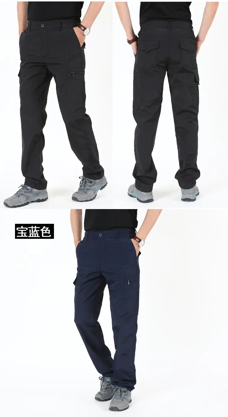 Men's Spring Autumn Waterproof Quick Dry Pants Grey — feature 10