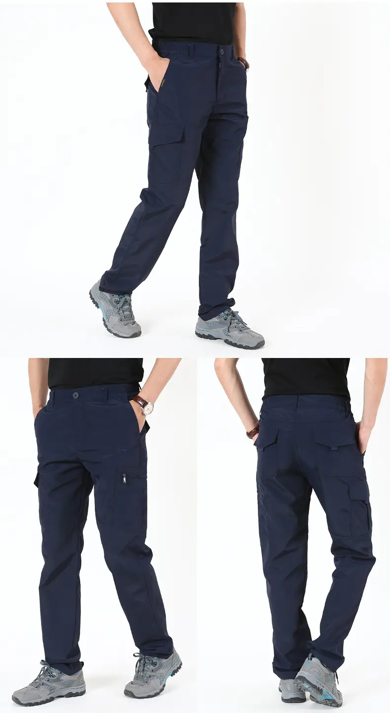 Men's Spring Autumn Waterproof Quick Dry Pants Grey — feature 11
