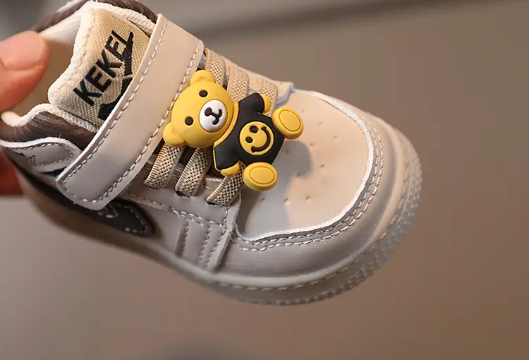 Baby Sneakers Beige Soft Soled Mid-Top Casual — feature 6