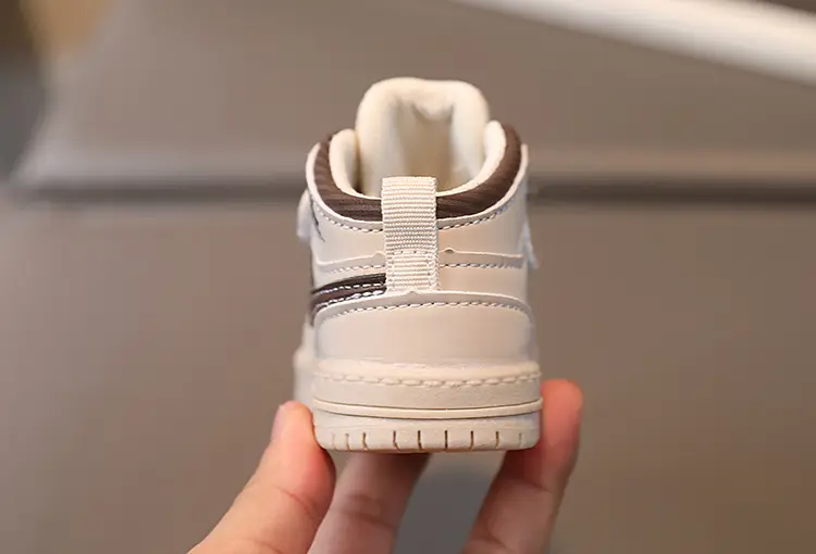 Baby Sneakers Beige Soft Soled Mid-Top Casual — feature 7