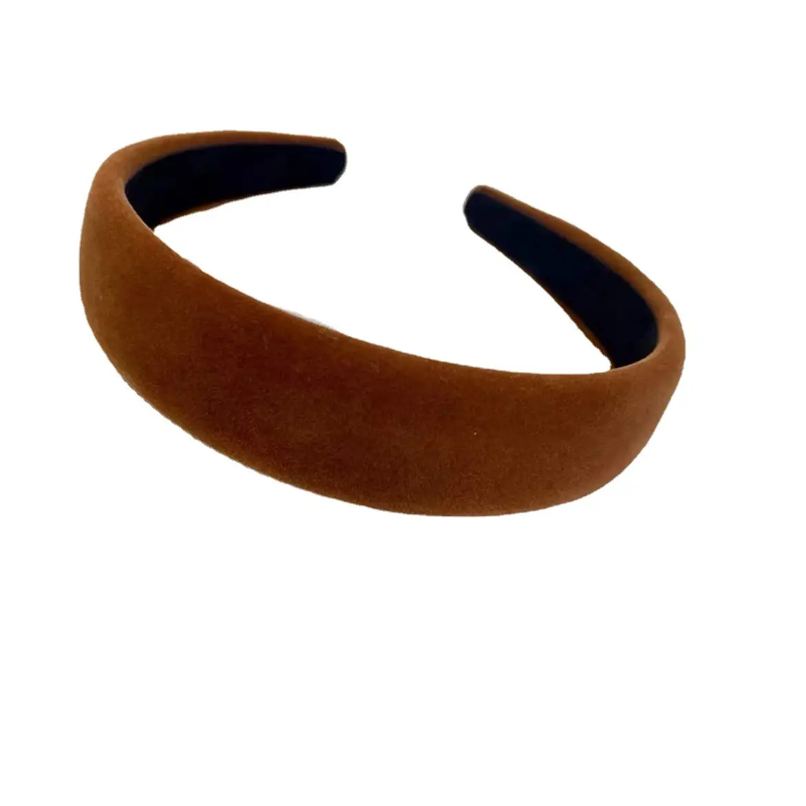 French Velvet Sponge Hair Band Red Wide Bristle - Image 12