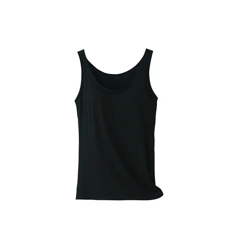 Modal vest with chest pad women's bra cup integrated wireless slim fit undershirt for inner and outer wear