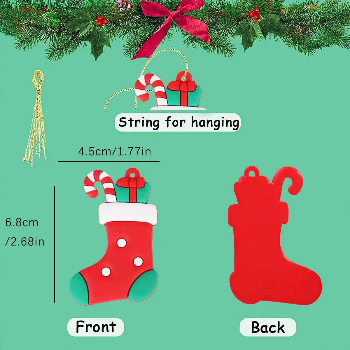 Classic Christmas Gingerbread Man Hanging Ornaments Set — feature 14