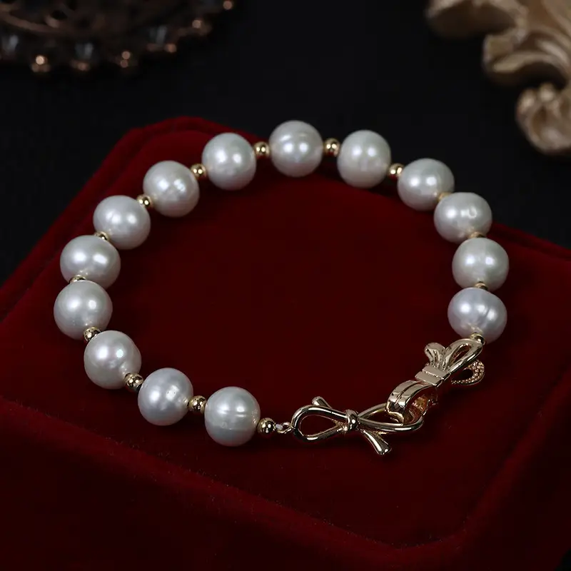 Natural Freshwater Pearl Bow Buckle Bracelet