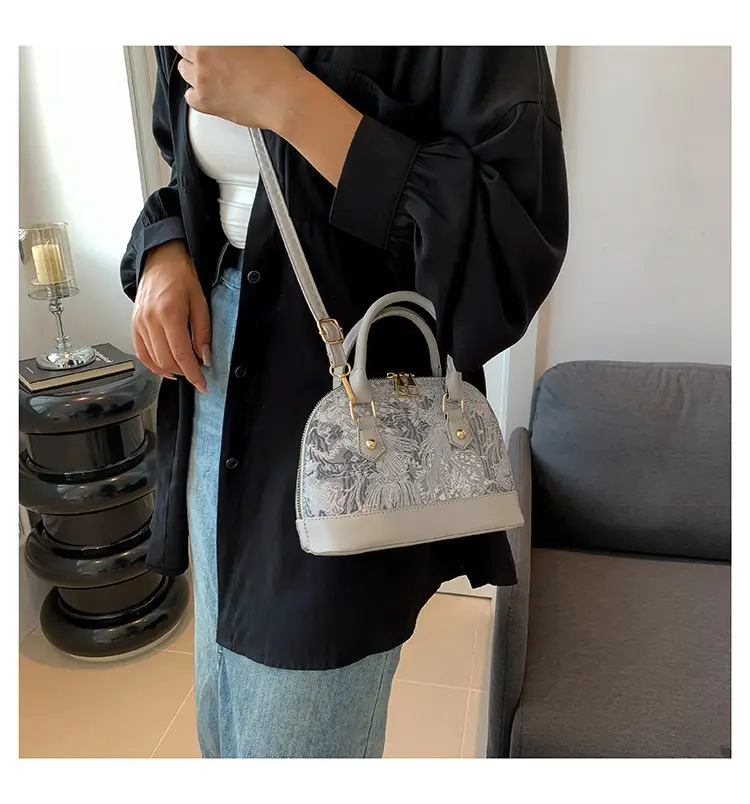 Black Embroidered Shoulder Messenger Bag for Women — feature 13
