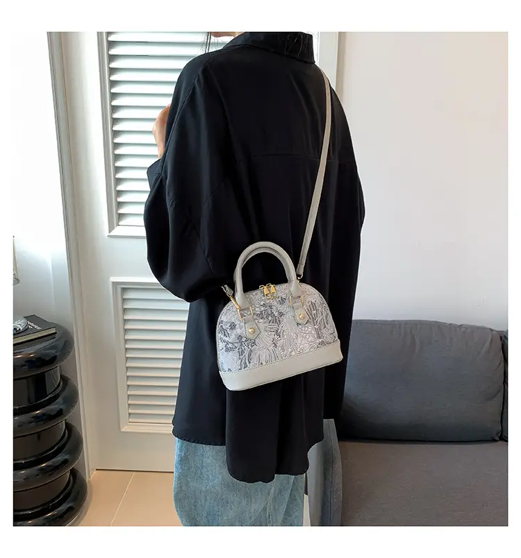 Black Embroidered Shoulder Messenger Bag for Women — feature 14