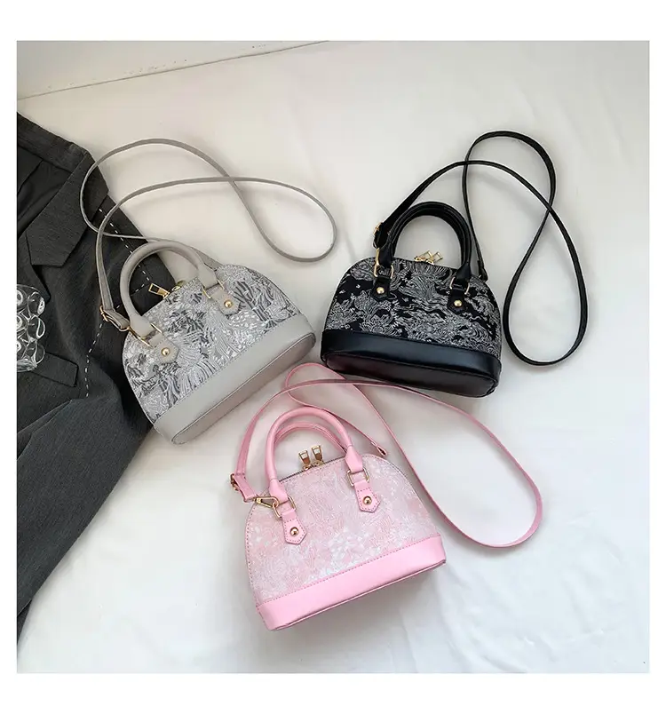 Black Embroidered Shoulder Messenger Bag for Women — feature 27