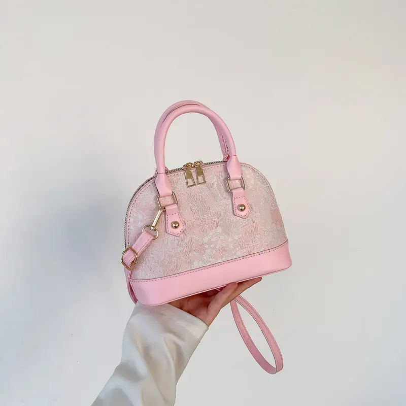 Black Embroidered Shoulder Messenger Bag for Women